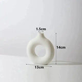 Vaso Nórdico Circular de Cerâmica