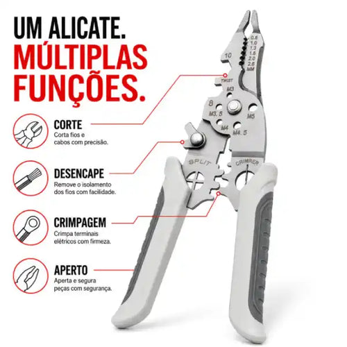 Alicate 11 em 1 – Corta, Crimpa, Decapa e Muito Mais
