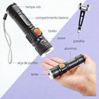 Lanterna UV-Elite Detecta Escorpião - Recarregável USB