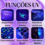 Lanterna UV-Elite Detecta Escorpião - Recarregável USB